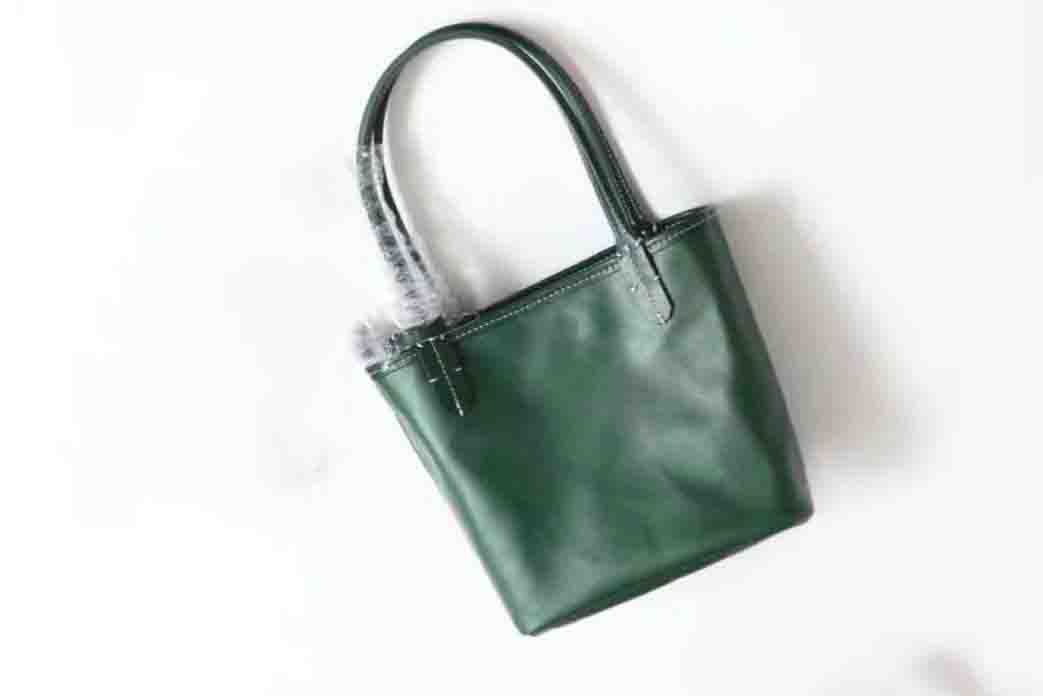 

Women's bag Totes handbag shopping mini Highest quality Real leather shoulde tote single-sided leathe goya handbag 20*11*20CM, Black
