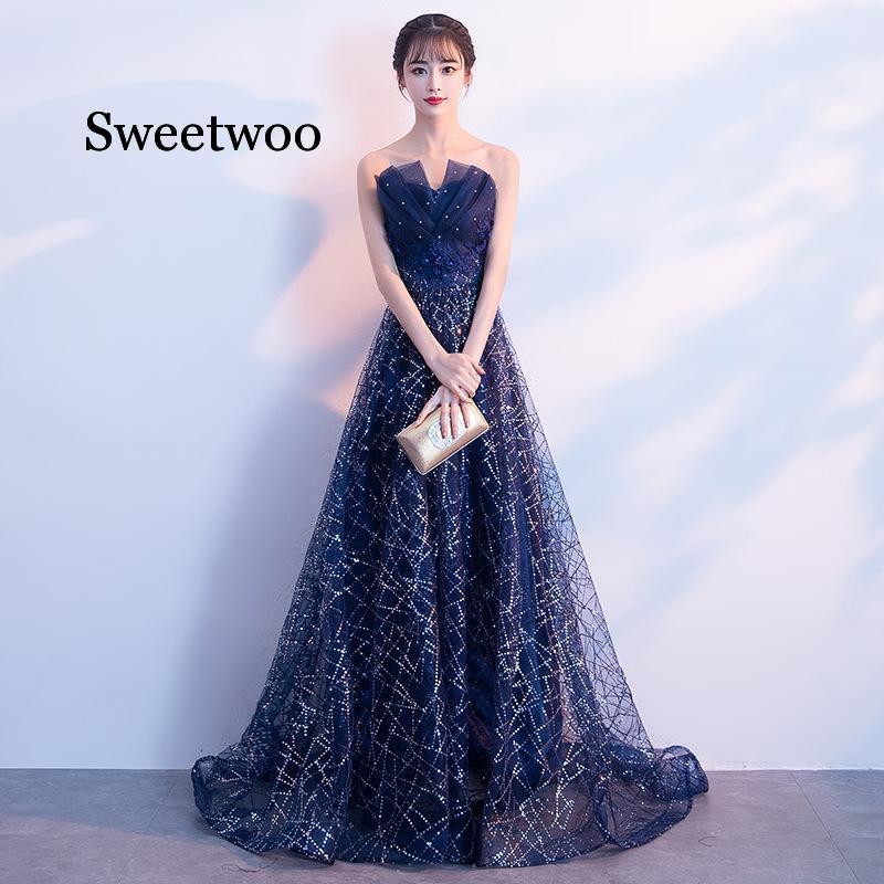 

Female 2020 Fashion Star Embroidery Blue Dress Woman Sleeveless Tube Top Spring Summer Sexy Beach Maxi Mesh Dresses Red Black, Blue 2