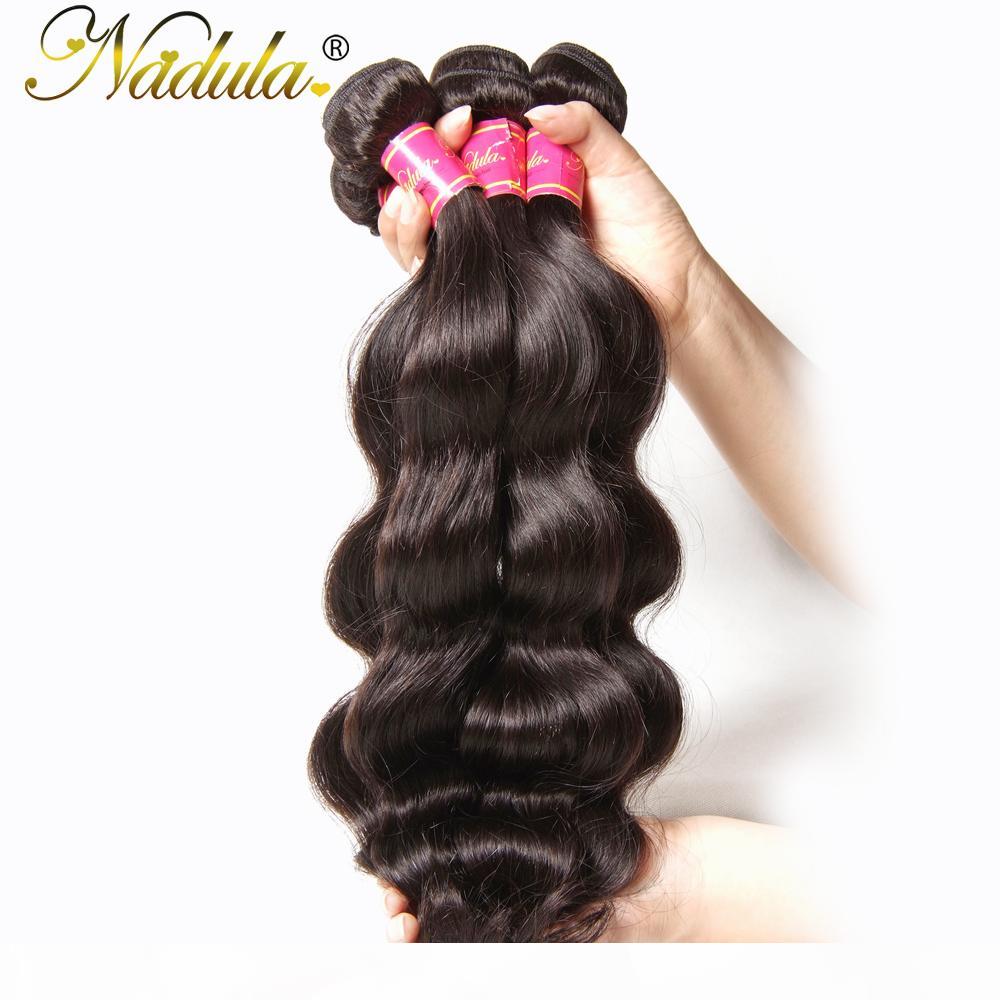 

Nadula Hair Brazilian Body Wave Hair 100% Human Weaves Can Mix Bundles Length Non Remy Weft 8-30inch Natural Color, Black;brown