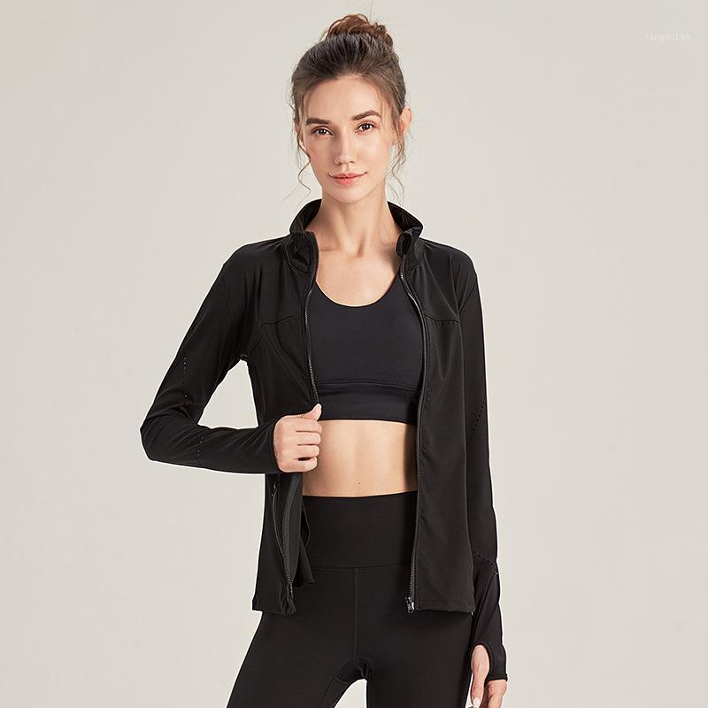

Sports jacket women zipper sports jacket women long-sleeved quick-drying clothes tight-fitting running fitness clothes autumn and winter1