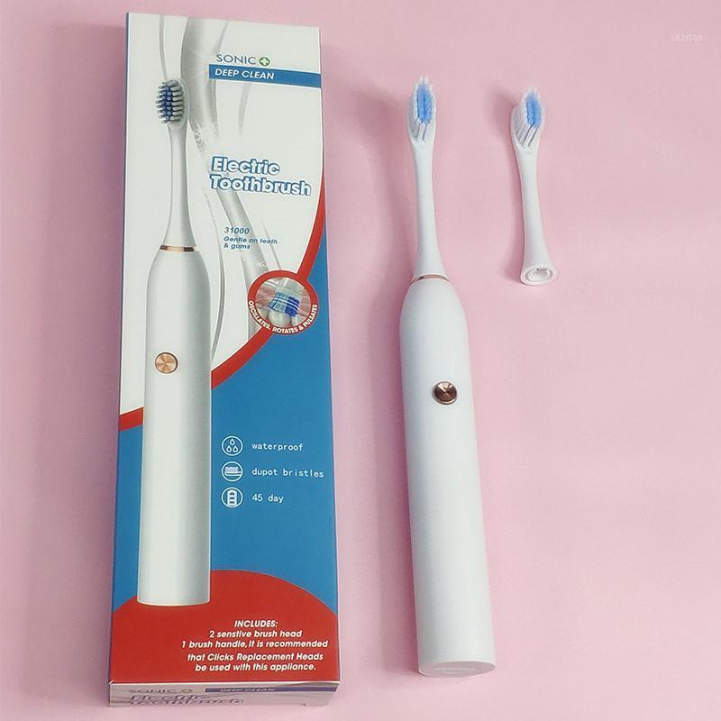 

Three Color Electric Toothbrush Sonic Vibration Adult Household Soft Fur USB Charging Waterproof Electric Toothbrush Couple Gift1