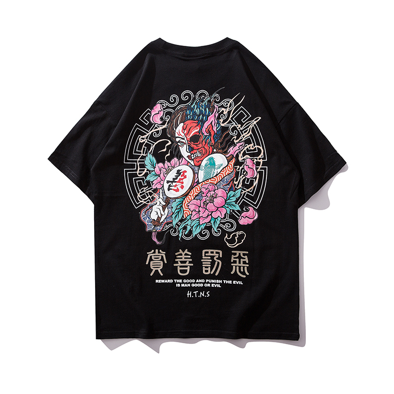 

2021 New Hip Hop Shirt Chinese Summer Men Character Print Half t Letter From Anime Animated Drawings T-shirt Couple Ds50617 X6JP, Purple