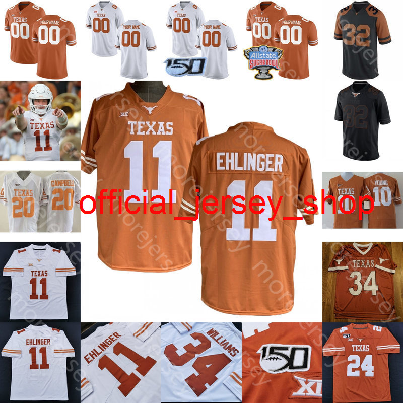 

Custom 2020 Texas Longhorns Football Jersey NCAA College Goodwin Huff Griffin Aaron Ross Johnson Ricky Williams Davis Williams Cedric Benson, With sugar bowl