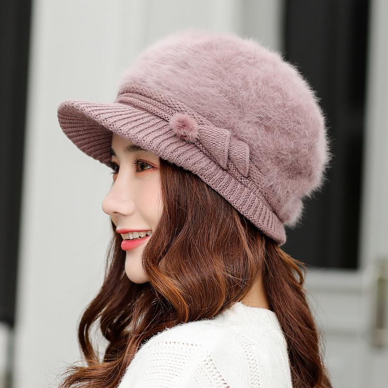 

LINJW 2020 New Winter Women's Hat Warm Knitted Hat for Girls Korean Style Casual Caps Solid Color Female Beanie Hats Wholesale, Beige