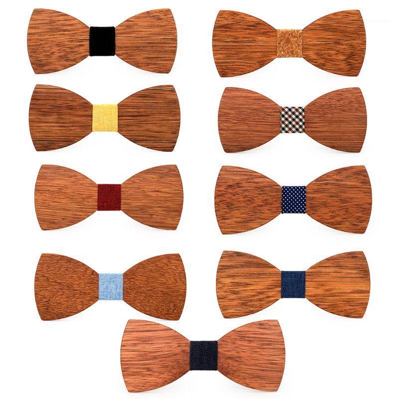 

Men High Quality Wooden Bow Ties Classic Business Butterfly Solid Wood Bow Tie1