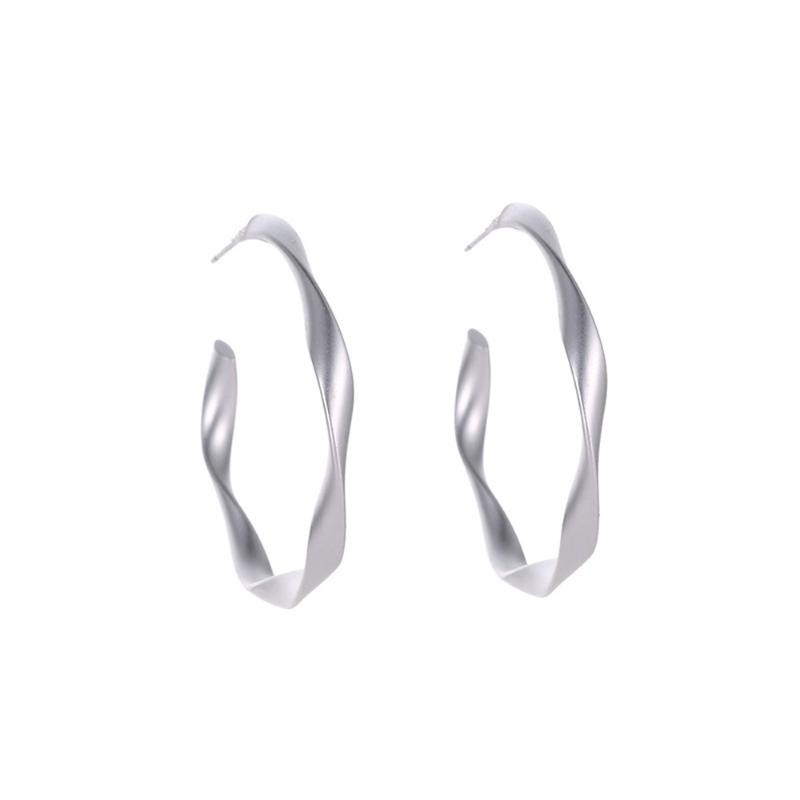 

Hoop & Huggie OTOKY Earrings Alloy Punk Rock Minimalist GeometricDistortion Gold Round Circle Woman Earring Fashion For Women