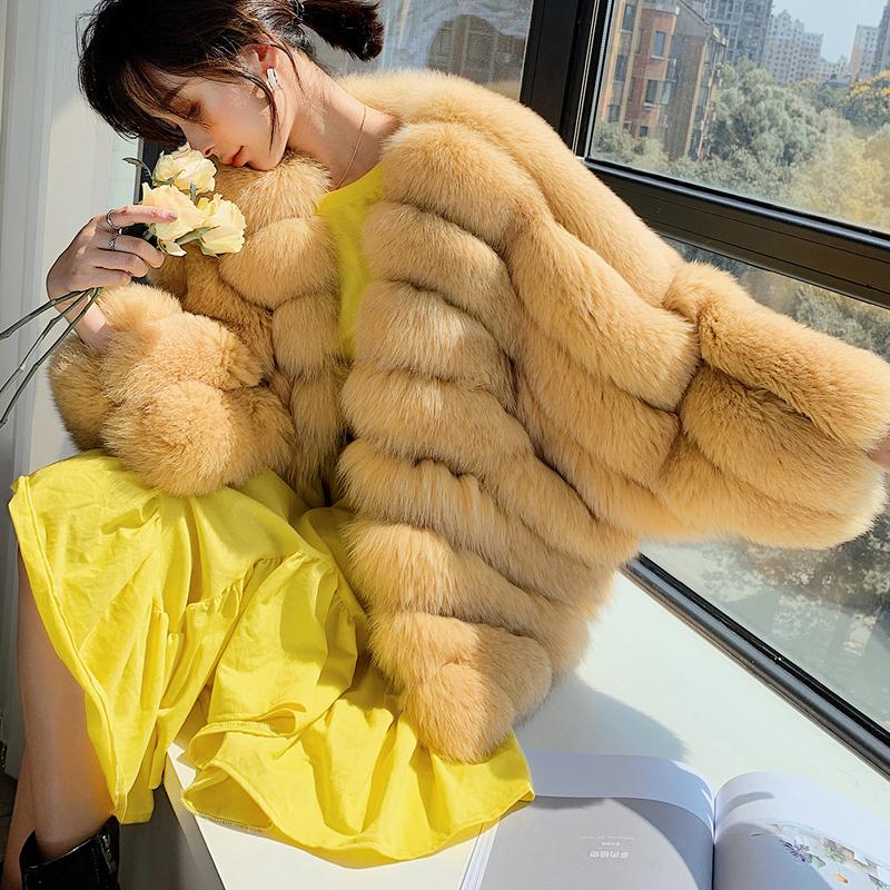 

real ladies natural jacket fur warm winter coat, As picture