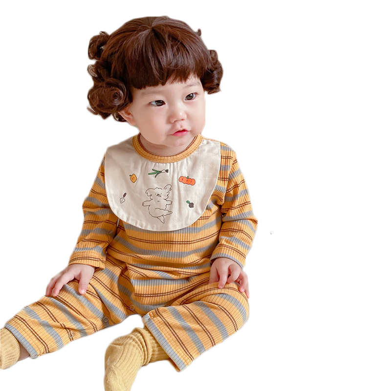 

2021 Baby Girl Boys Spring Autumn New Born Clothes Pure Cotton Striped Rompers Infant Jumpsuit 6m~24m Hk6v, 41315313551