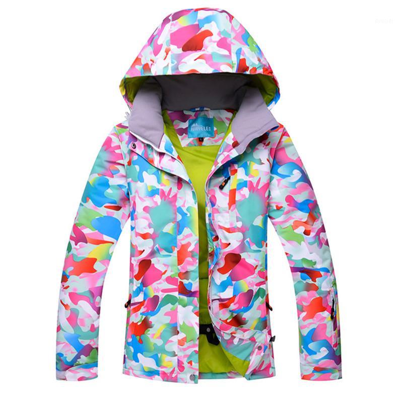

Ladies Girls Women Winter Ski Jacket Female Camouflage Snowboard Jacket Outdoor Waterproof Breathable Winter Thick Coat Women1, Pink