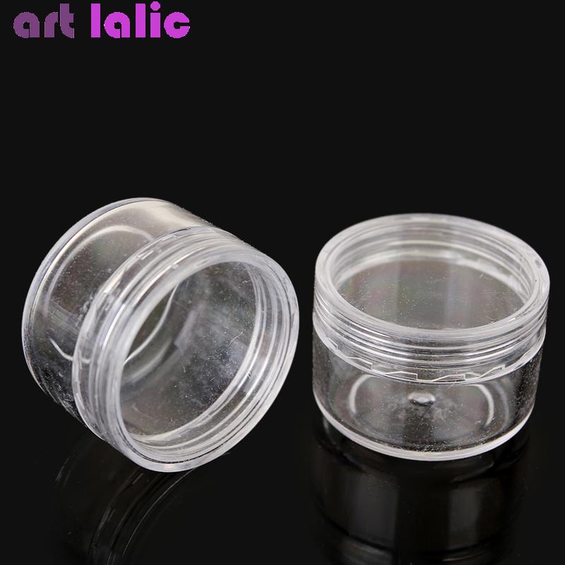 

10pcs 5g Cosmetics Jar Box Makeup Cream Nail Art Decoration Storage Pot Container Portable Plastic Transparent Case