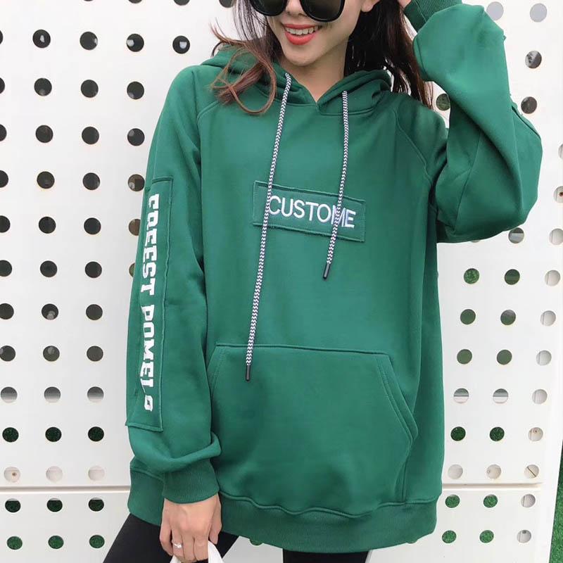 

New Winter fashion classic high quality women' long sleeve Hoodie, Black