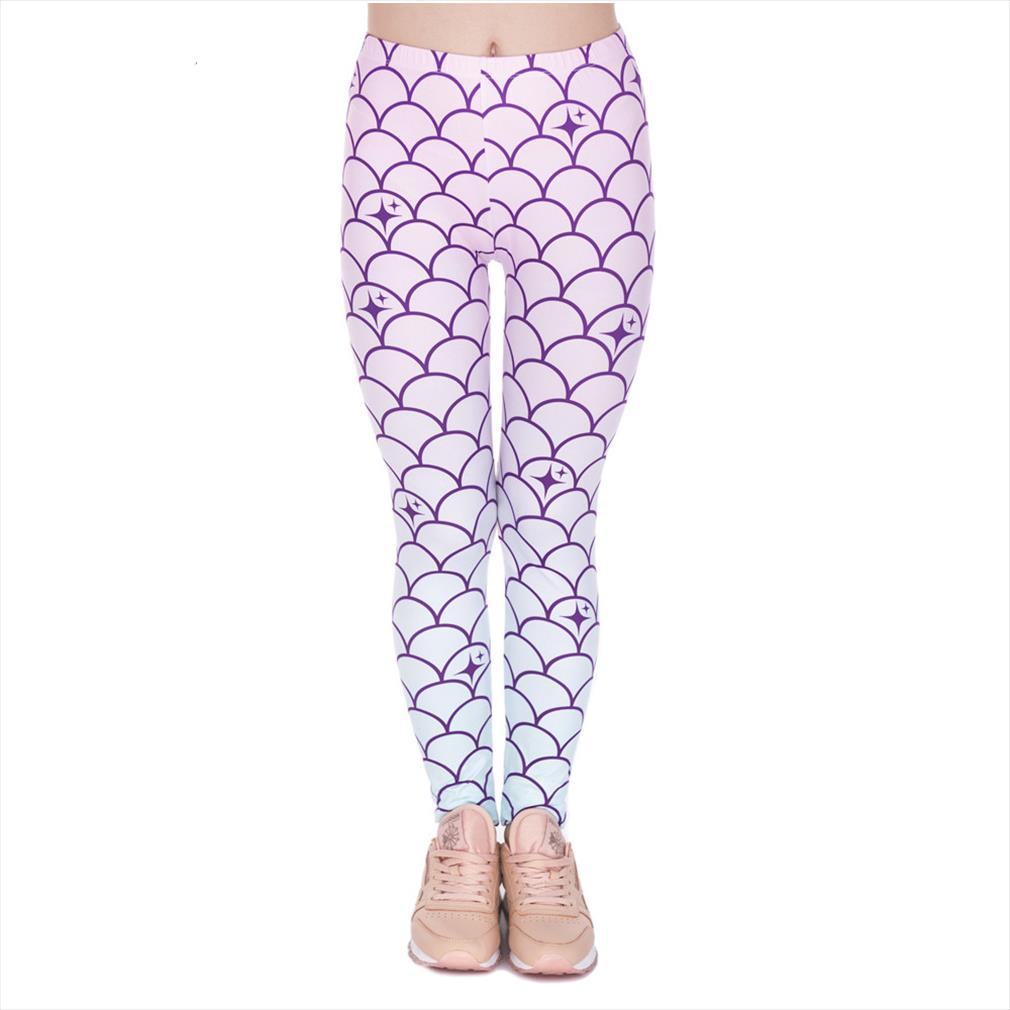 Fashion Women Mermaid Tail Printing Legging Sexy High Waist Woman Leggings Drop Shipping Good Quality-image-596563181