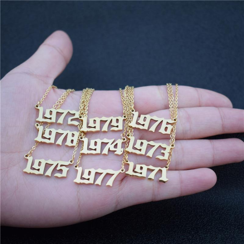 

Stainless Steel Christmas Gift Necklace Belongs To Its Own Birth Year 1970 1971 To 2020 Pendant Necklace Jewelry Birthday Gift
