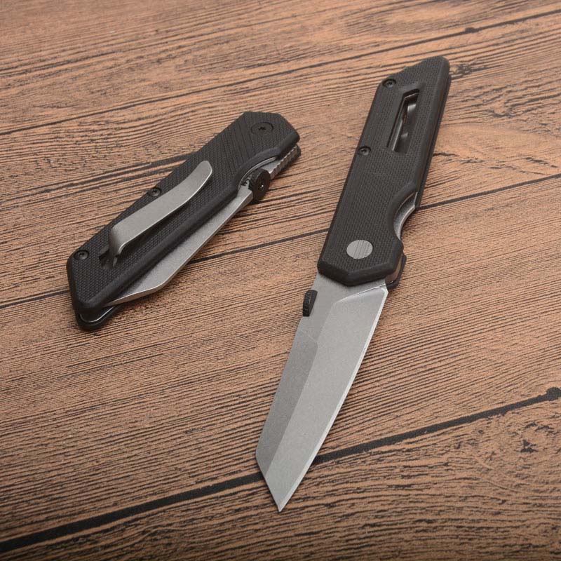 

High Quality 2050 Folding Knife 8Cr13Mov Stone Wash Blade Glass filled nylon Handle EDC Pocket Knives With Retail Box
