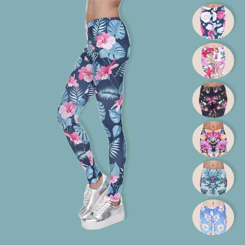 

Women Leggings Tropical Pink Flora 3d Print Slim Jeggings Sexy Leggins Tayt Fitness Legging Calzas Mujer Soft Legins Girls, Black