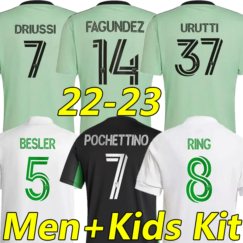 

2022 2023 MLS Austin FC Soccer Jerseys AWAY 22/23 Djitte Driussi Ring Cecilio Fagundez URUTTI football shirt men women kids kit goalkeeper uniforms In Stock, Aosiding pink gk kids
