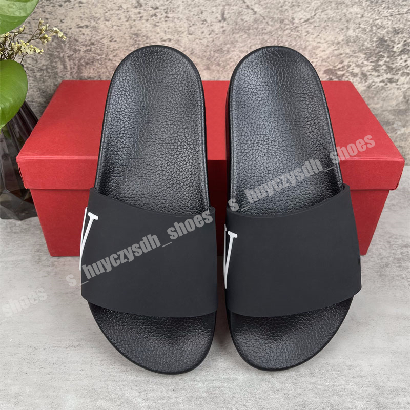 

2022 Top Quality Paris Fashion Slippers Men Women Summer Rubber Sandals Beach Slide ScuffsIndoor Shoes Size EUR 35-46 With Box