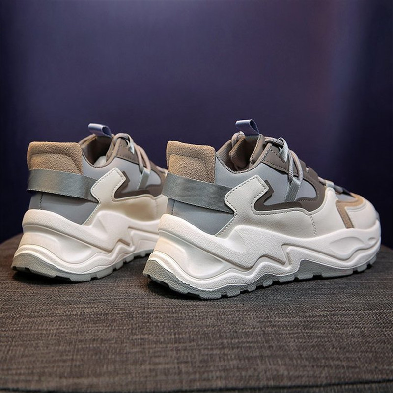

2021 New Women's Fashion Chunky Father Sneakers Spring Summer Shoes Beige Grey Ladies Shoe 5G53