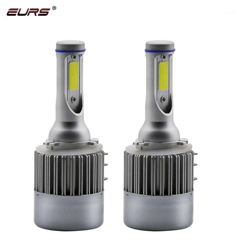 

EURS 2PCS Canbus H15 LED Car Headlight Hi/Low Beam 12V 8000LM 6500K Lamp C6 LED Auto headlamp Bulb COB Chips Car Styling1