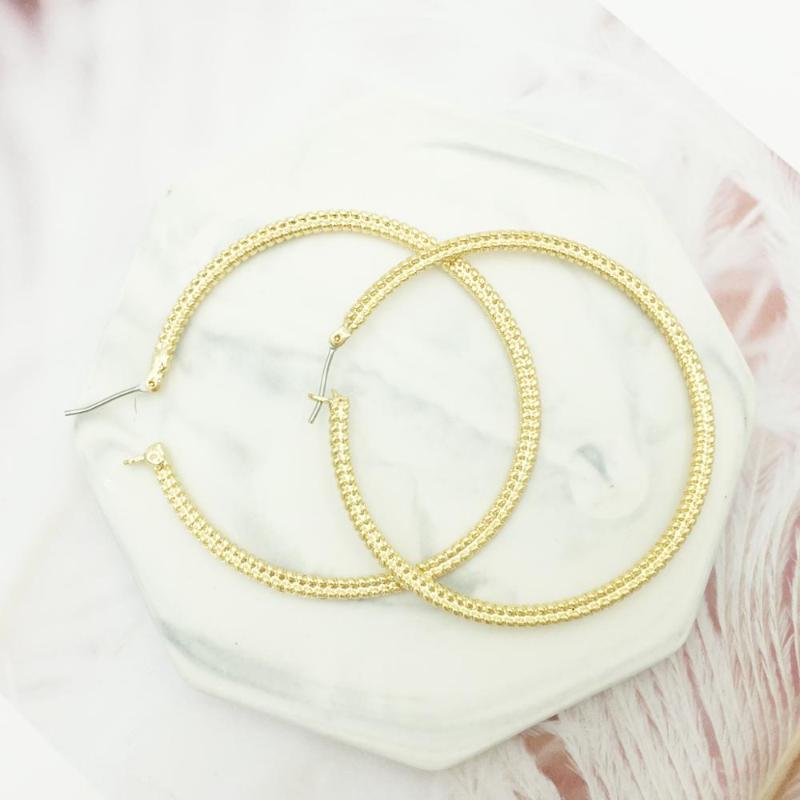 

Large Size Circle Alloy Hoop Earrings Fashion Jewelry Gold/Silver Color Statement Earrings For Women 2020 Brincos Wholesale Gift