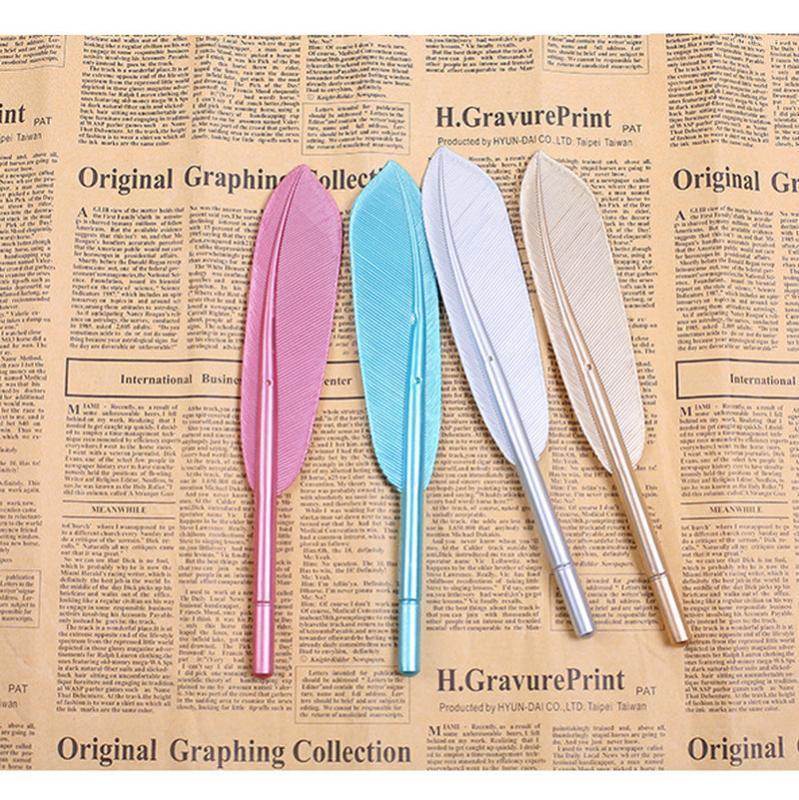 

Beautiful Feather Gel Pens 0.5mm Creative Kawaii Cute Gel Pen Ink Pen Gift School Office Supplies Stationery1