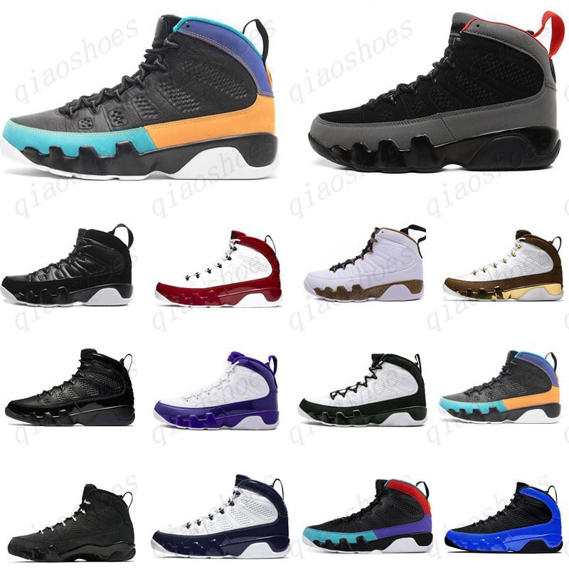 

hot Gym Red Citrus Racer Blue 9 IX 9s mens basketball shoes Dream It UNC LA Bred space jam men sports sneakers US 7-13, Box