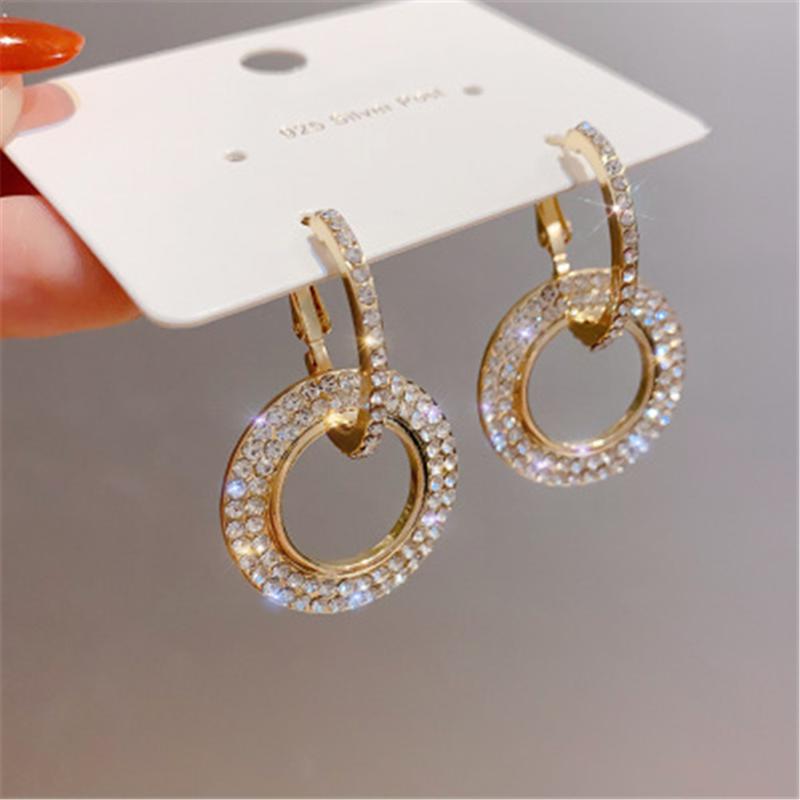 

New Design Creative Jewelry High Quality Earrings Round Gold And Silver Color Earring Wedding Earrings Ladies Brincos De Festa