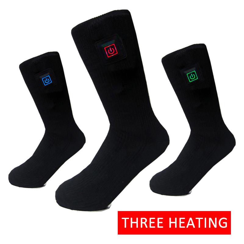 

New Display Battery Capacity Battery Power Self-heating Socks USB Charging Thermal Foot Treasure Warm-sock, 1 pair