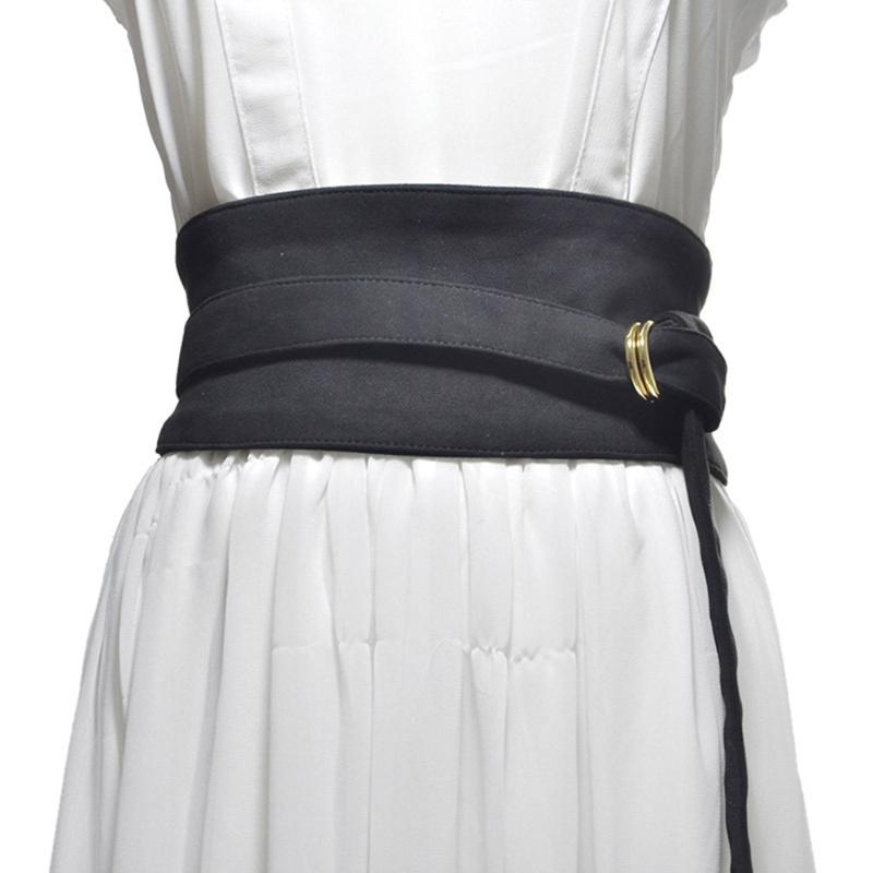 

Belts [AETRENDS] Velvet Cotton Women Wrap Corset Cinch Belt With O Ring Buckle Wide Waist Band For Dress Overcoat D-0134, Black