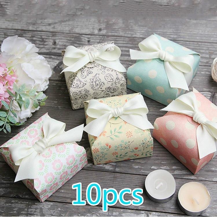

10 Pieces / Share Wedding Candy Box Wedding Cookie Box Gift