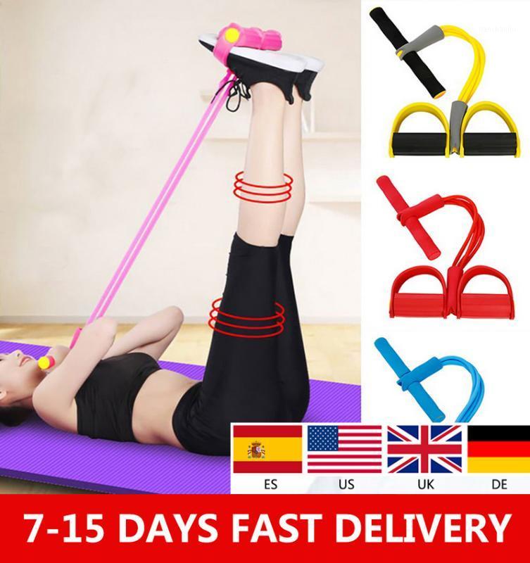 

4 Tubes Latex Resistance Bands Pedal Expander Tensile Rope Gym Yoga Workout Waist Training Elastic Band For Fitness Equipment1