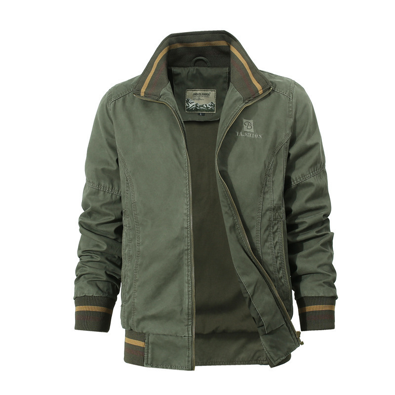 

2021 The New New Male Cotton Washed Jacket Autumn and Winter Fashion Solid M3r3, Yellow