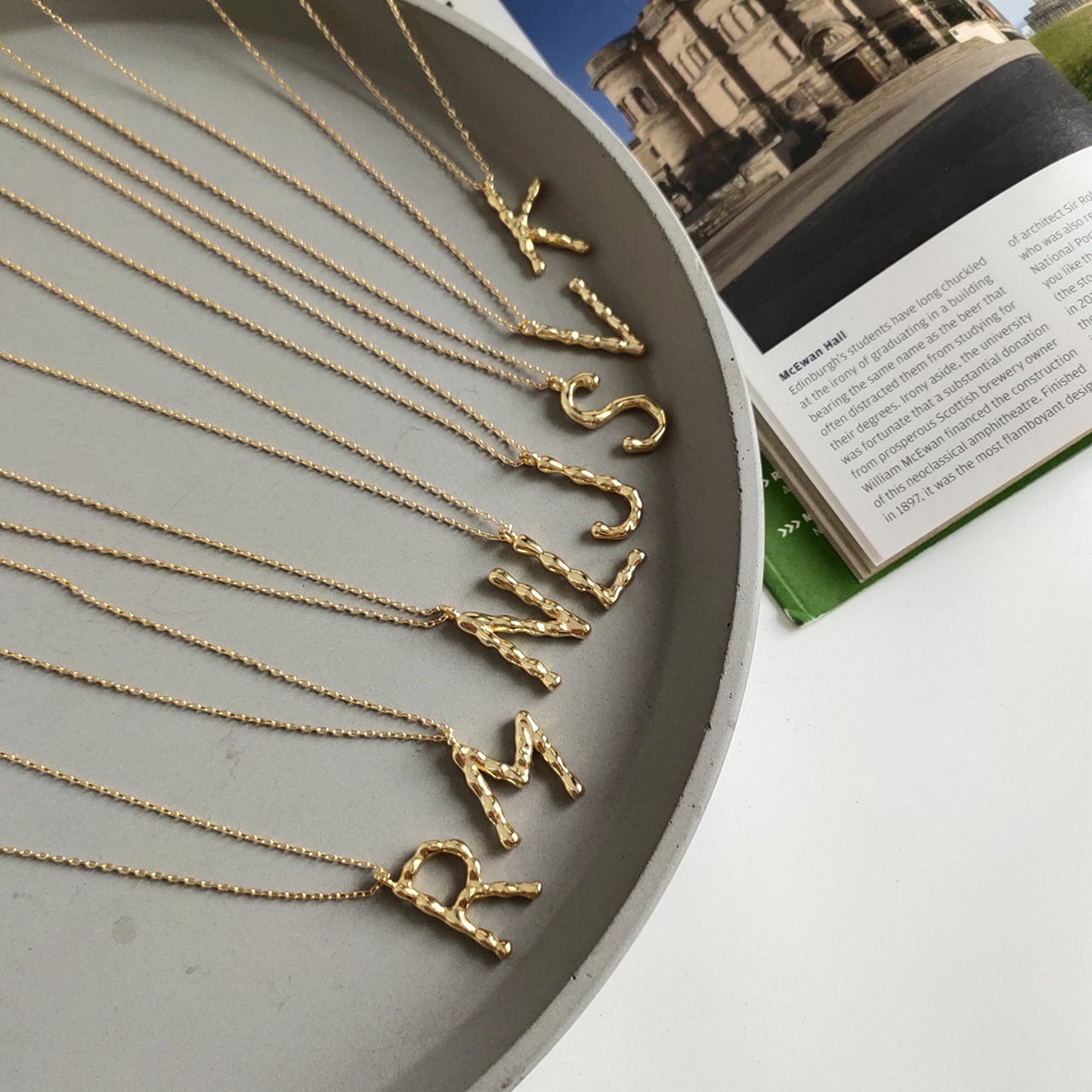 

New designs 925 sterling silver pendant necklaces handmade jewelry 26 alphabets letters pendants designer necklaces gold plating for women