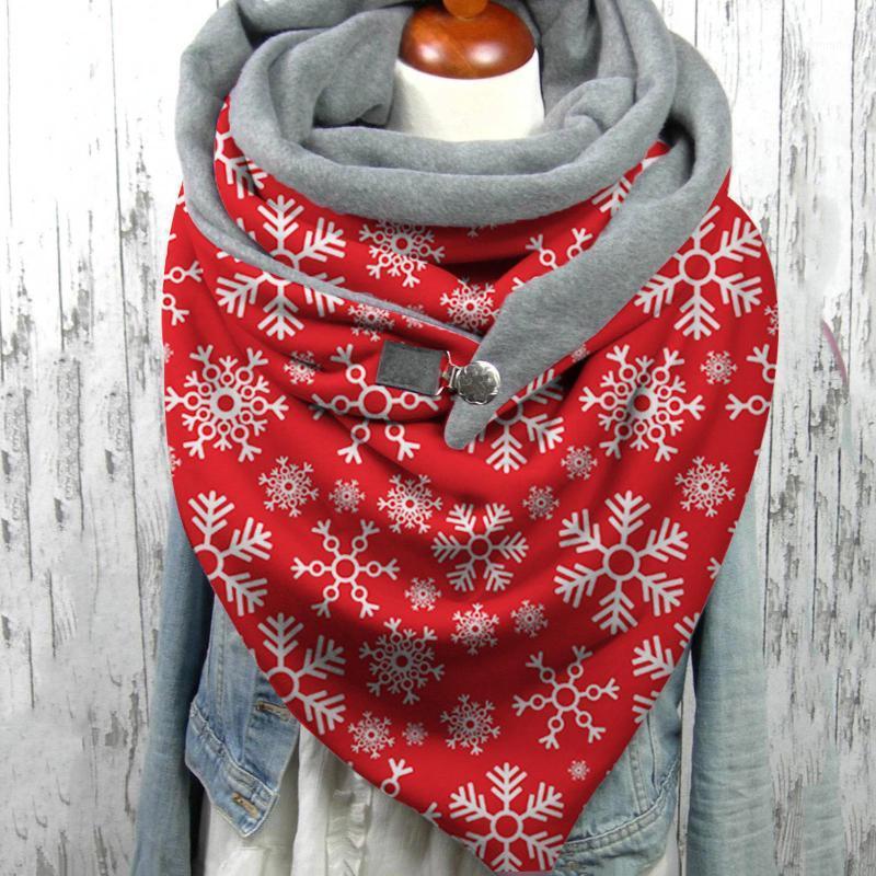 

Scarves Women Christmas Printing Button Soft Wrap Scarves Shawls Head Face Neck Gaiter Outdoor Print Scarf Face Cover1