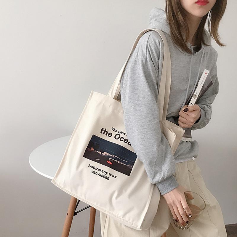 

Retro Oil Painting Large Capacity Canvas Women Shoulder Bags High-Quality Student School Bags Eco Friendly Shopping Bag Purse, Copenhagen holiday