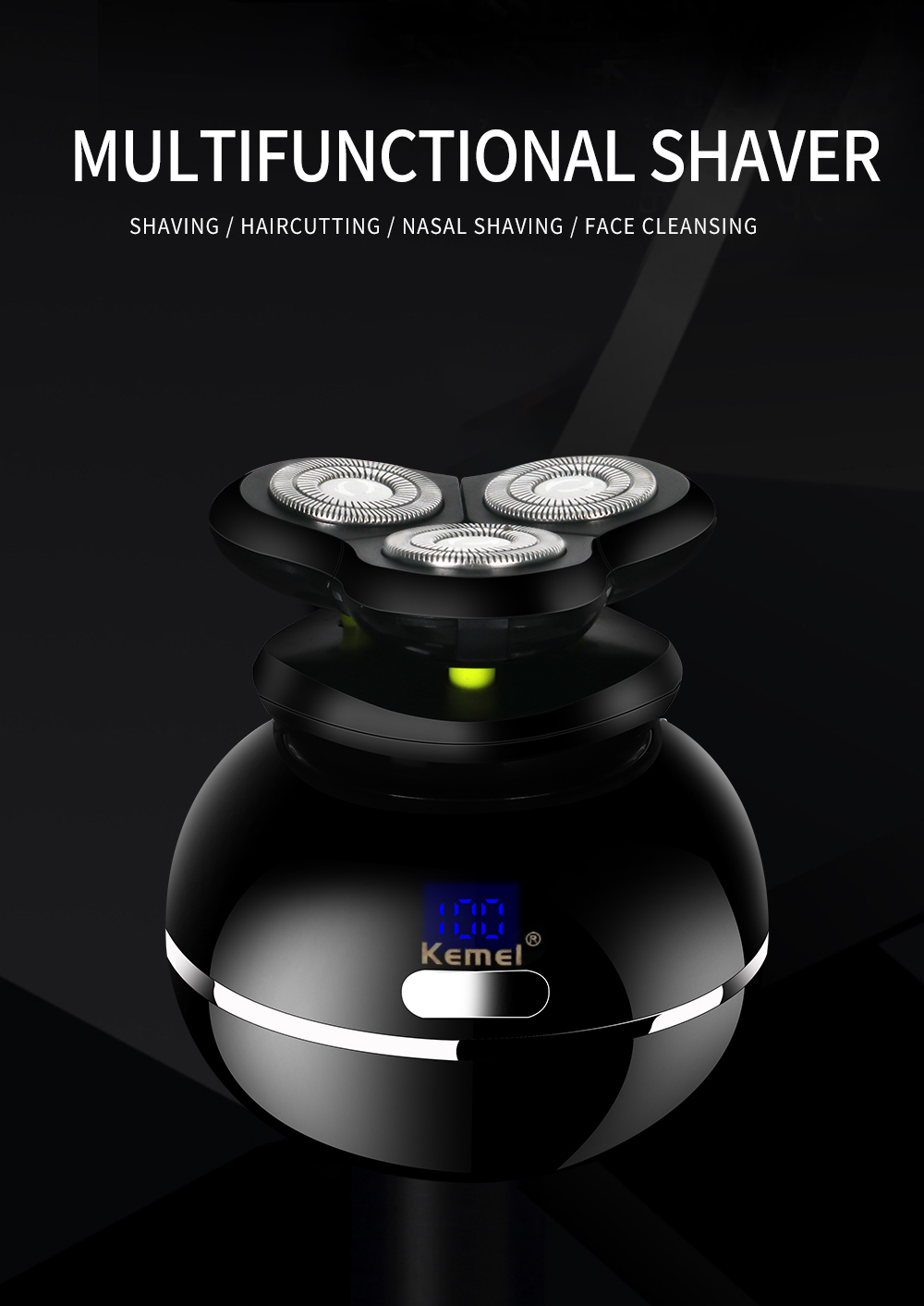 

kemei 5 in 1Rotatable cutter head Suit electric shaver for men Machine for shaving beard care hair clipper Nose shave Trimmer