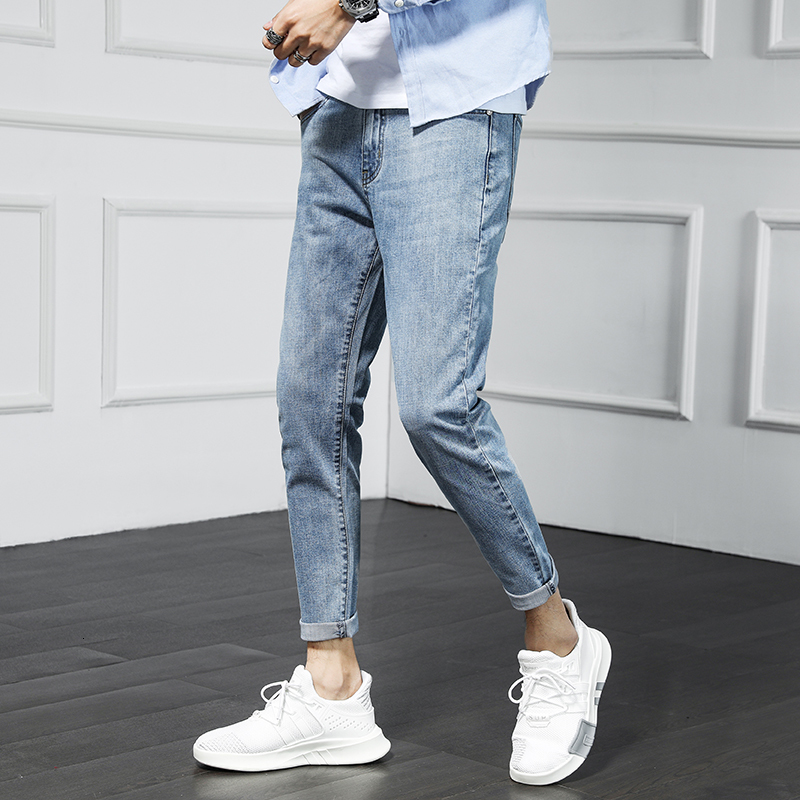 

2021 New Stylish Spring Slim Fit Brim Men Fashionable Trousers Classically High-quality Men's Brem Pants D13S, Sky blue.