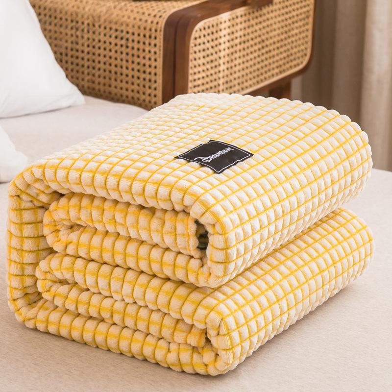 

TB018A free shipping Soft Warm Winter Sheet Bedspread Sofa Plaid Throw Mechanical Wash Coral Fleece Blanket