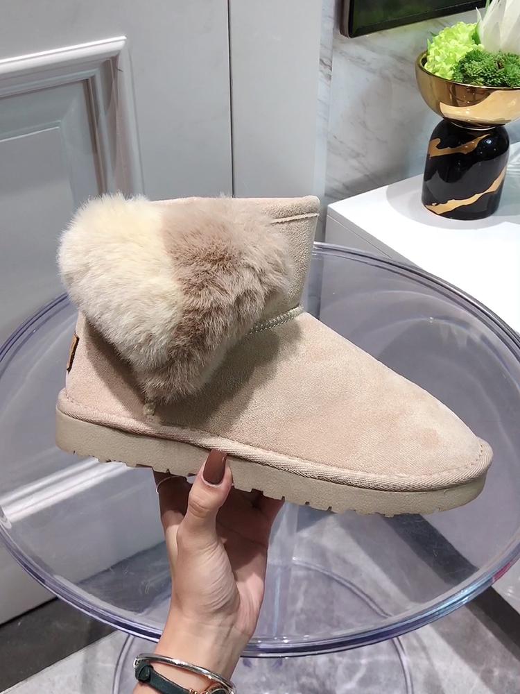 

Boots Shoes Winter Footwear Luxury Designer Flat Heel Boots-Women Round Toe Australia Med 2020 Fashion Ladies Ankle