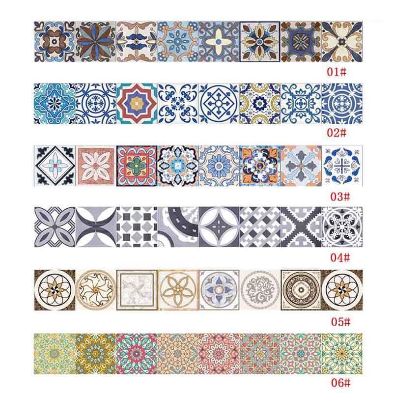 

Fashion Waterproof Ceramic Tile Sticker Self Adhesive 3D Floor Wall Stickers For Living Room Bedroom Kitchen 20x500CM J21