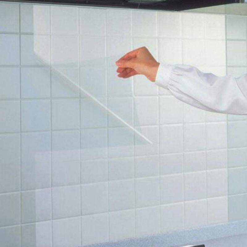 

1pcs Anti-oil transparent Wall Stickers Waterproof protective film for ceramic tile kitchen Cabinet home decor Decals