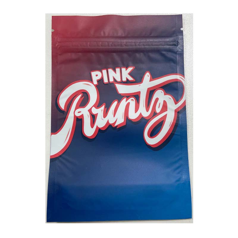 

0.125oz Runtz packaging Pink runtz ziplock plastic bag stand up pouch bag smell proof book bag