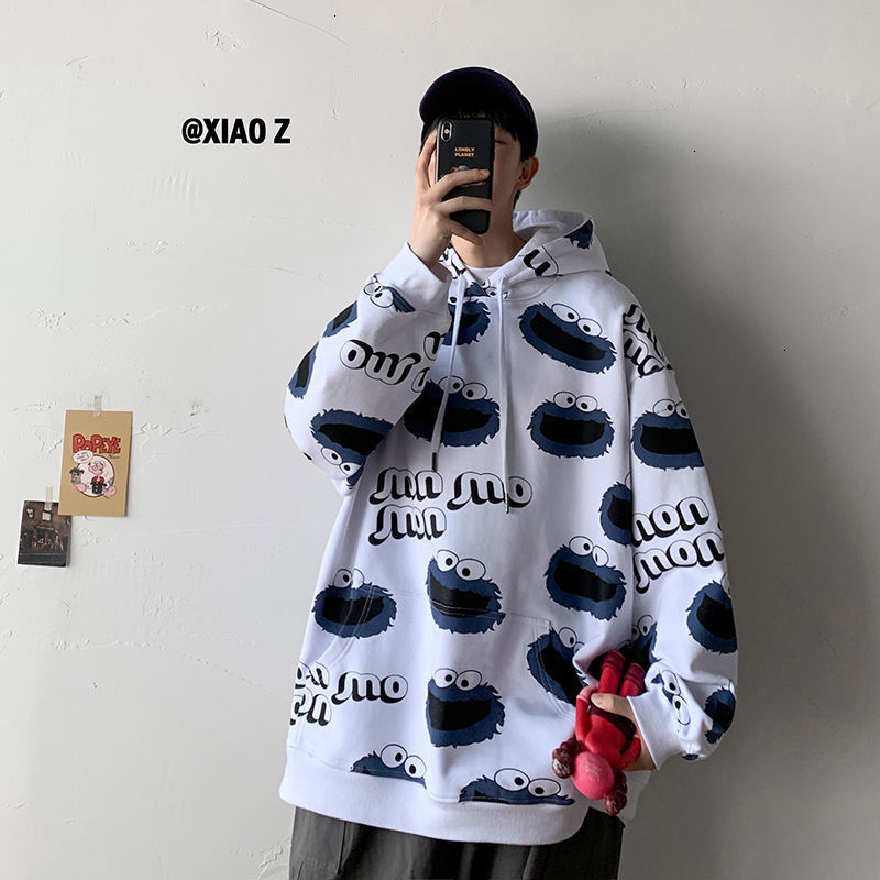 

2021 New Funny Printed Men Hoodies Autumn New Men's Hooded Sweatshirts Oversize Man Korean Streetwear Casual Pullovers FYXE, Darkgray