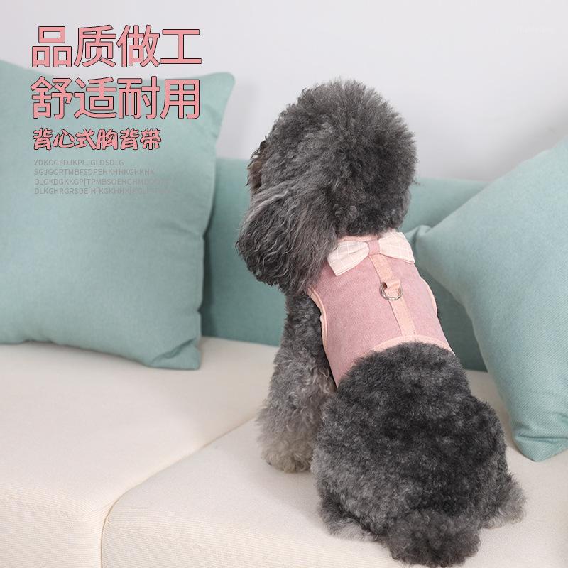 

Pet Dog Cat Products Pure Color Butterfly Harnesses Leads1