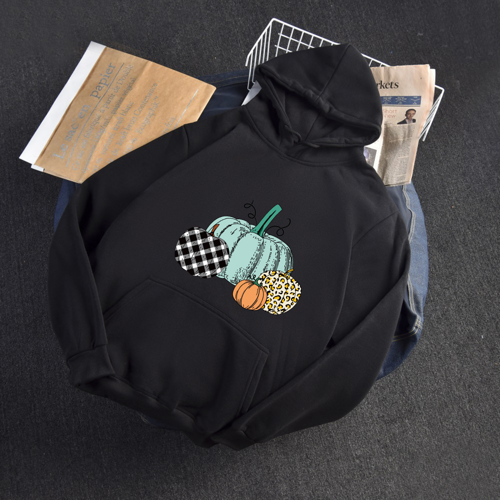 

2021 New Women Hoodies Autumn Hooded Oversize Fruits Printed Pocket Drawstring Sweatshirts Female Winter Cold Clothing Ef4f, Wine red