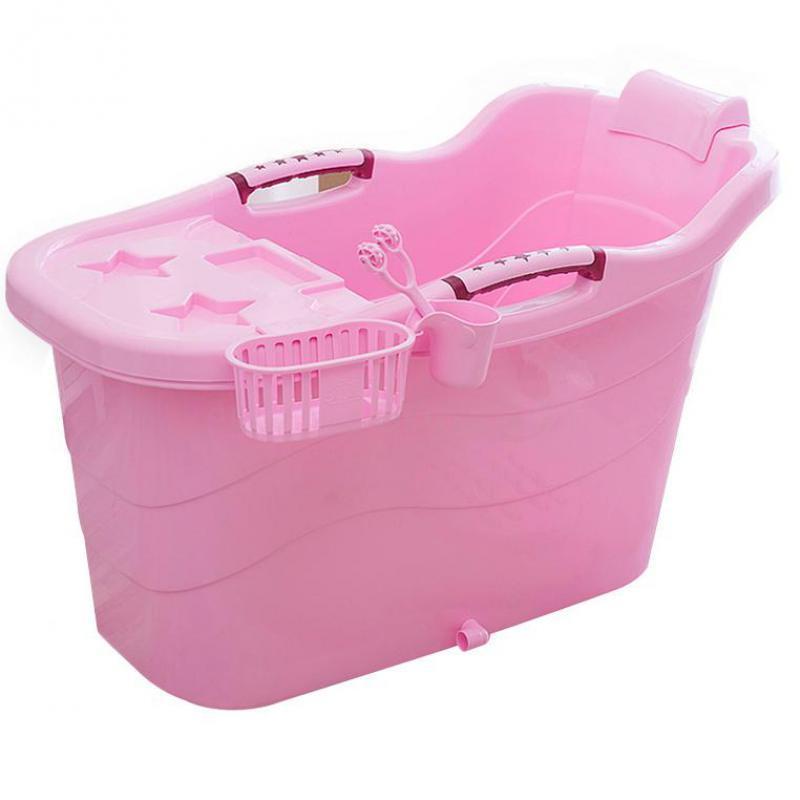 

Bath Barrel Adult Household Plastic Bath Extra Large Thickened Barrel Double Reclining Type Folding