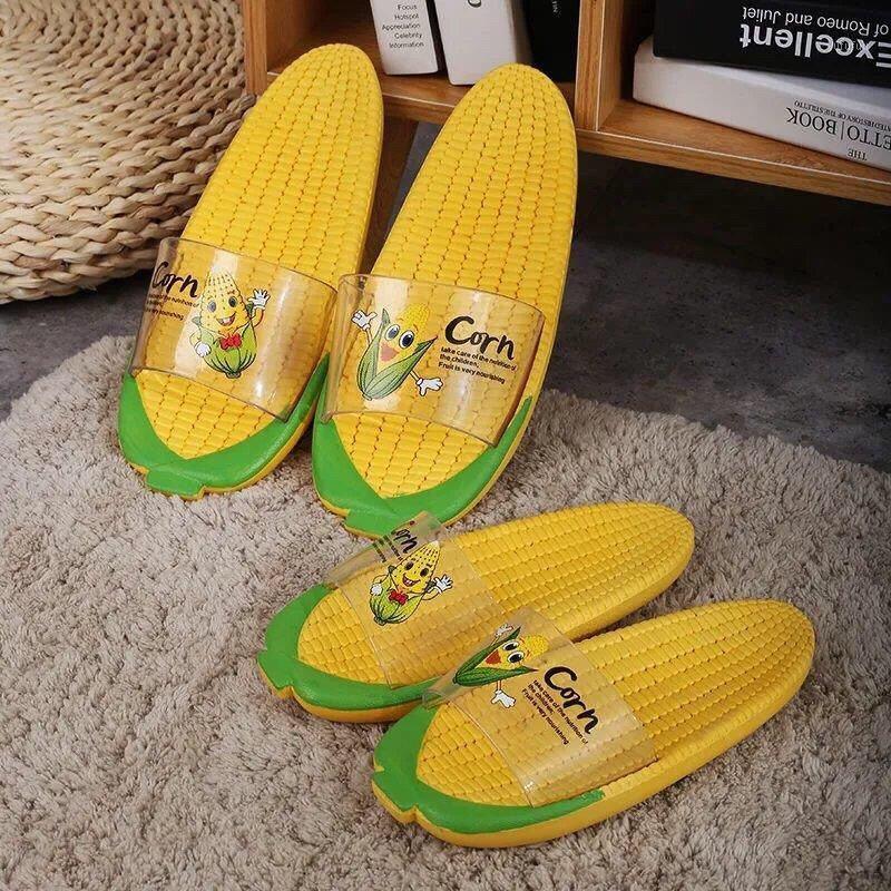 

Creative slippers Cute Fruit Women Home Slippers Summer Sandals Ladies Slides Indoor House Shoes Flip Flops Sandalias Mujer 20201, Yellow
