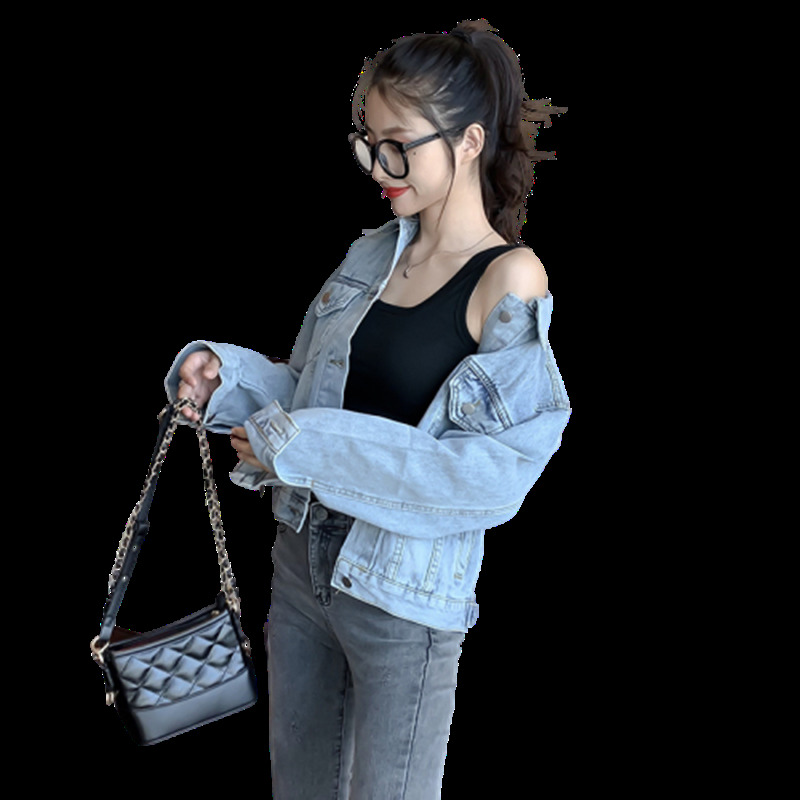 

New Women' coats and jackets office lady short pockets solid turn-down collar unique breasted Korean version of the work done with U1RQ, Blue