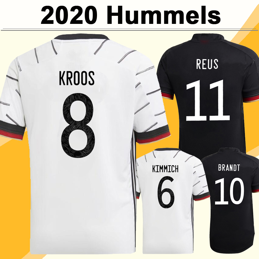 

2020 DRAXLER Mens Soccer Jerseys HUMMELS KROOS Home White Away Black Football Shirt National Team WERNER BOATENG Short Uniforms, Qm2504 2021 away no patch