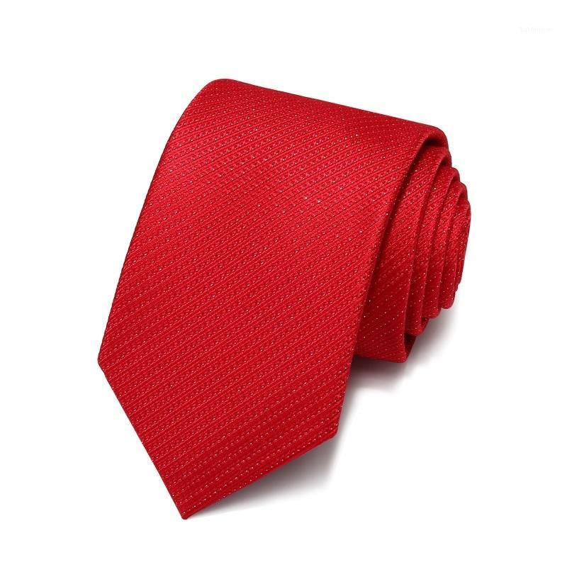 

2020 Brand New Fashion High Quality Men 7CM Dot Red Necktie Casual Business Wedding Formal Suit Neck Tie for Men with Gift Box1